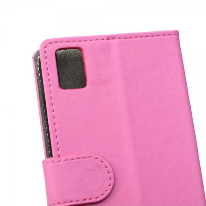 Huawei Honor 7i Klassisches Leder Case mit Standfunktion und Kreditkartenslots - rosa