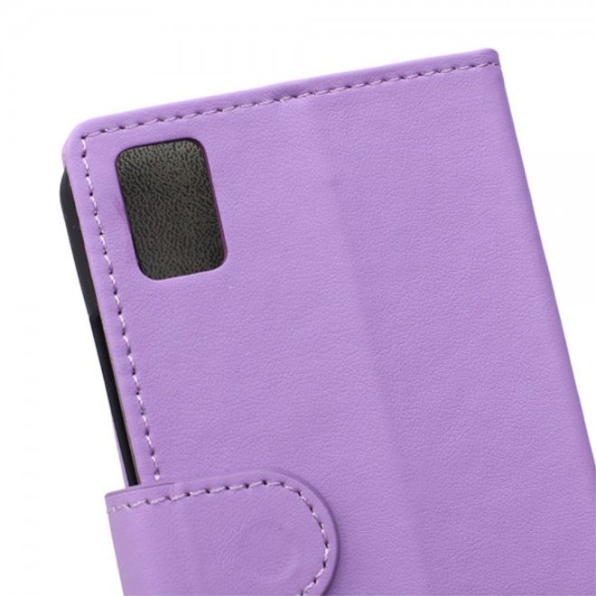 Huawei Honor 7i Klassisches Leder Case mit Standfunktion und Kreditkartenslots - purpur