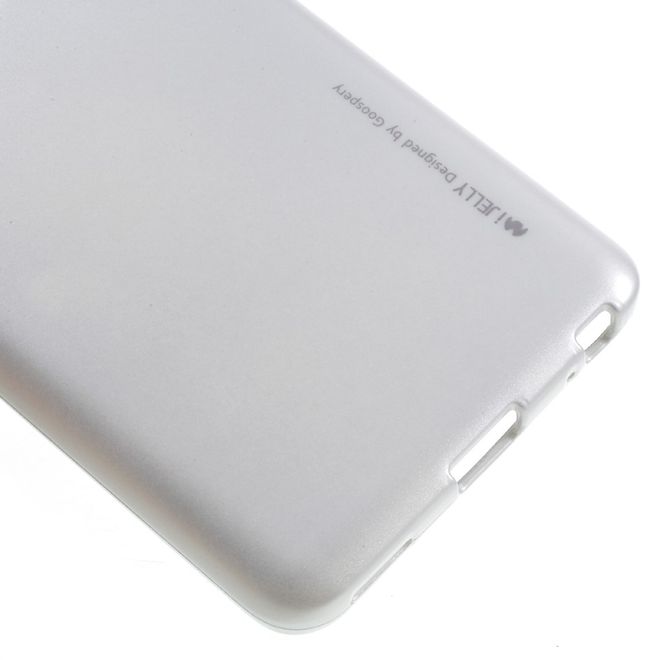 Goospery - Handy Hülle für LG V30 - TPU Soft Case - i Jelly Metal Series - silber