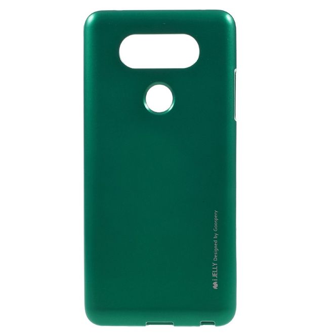 Goospery - Handy Hülle für LG V30 - TPU Soft Case - i Jelly Metal Series - grün