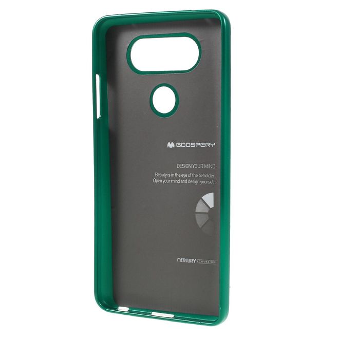 Goospery - Handy Hülle für LG V30 - TPU Soft Case - i Jelly Metal Series - grün