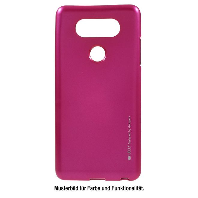 Goospery - Handy Hülle für LG V30 - TPU Soft Case - i Jelly Metal Series - rosa