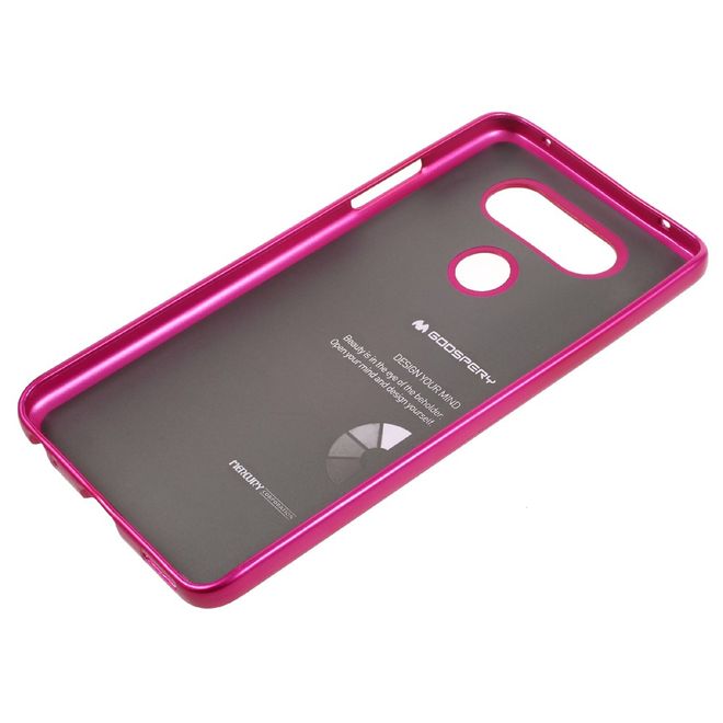 Goospery - Handy Hülle für LG V30 - TPU Soft Case - i Jelly Metal Series - rosa