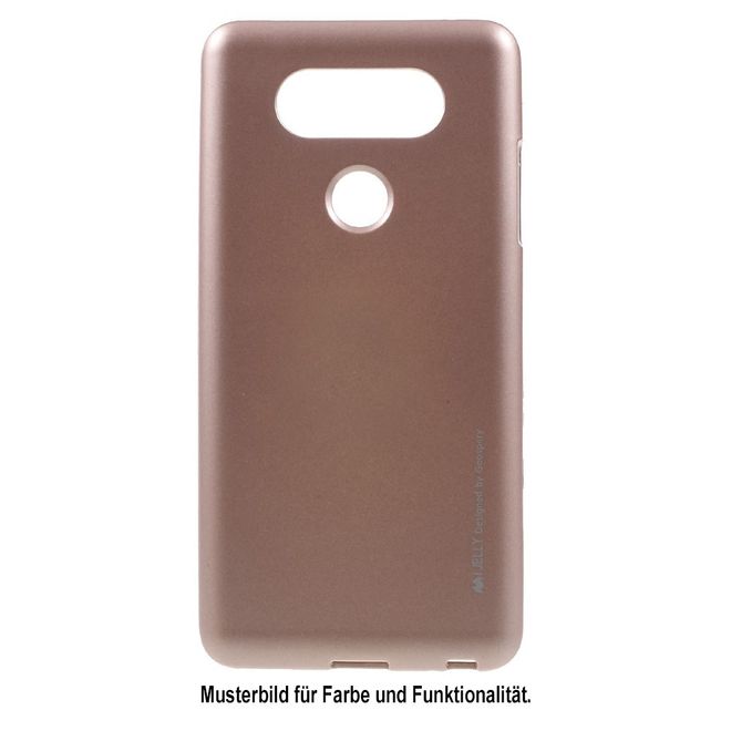 Goospery - Handy Hülle für LG V30 - TPU Soft Case - i Jelly Metal Series - rosegold