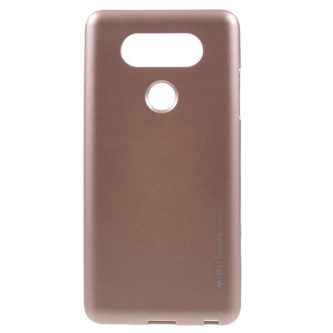 Goospery - Handy Hülle für LG V30 - TPU Soft Case - i Jelly Metal Series - rosegold
