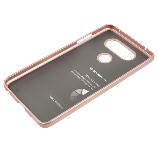 Goospery - Handy Hülle für LG V30 - TPU Soft Case - i Jelly Metal Series - rosegold