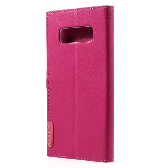 Goospery - Hülle für Samsung Galaxy Note 8 - Kunstleder Case - Romance Diary Series - rosa/pink