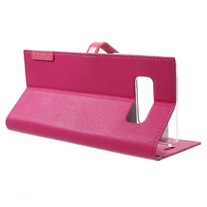 Goospery - Hülle für Samsung Galaxy Note 8 - Kunstleder Case - Romance Diary Series - rosa/pink