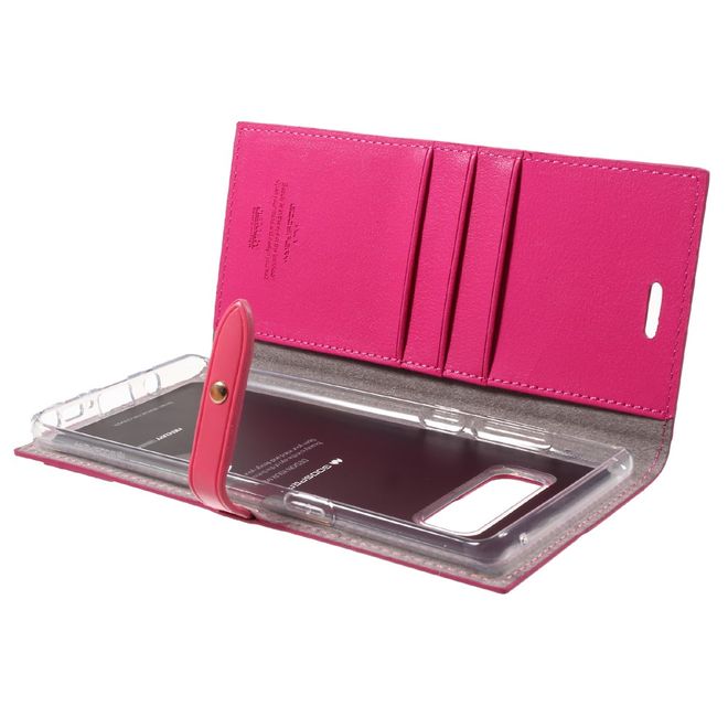 Goospery - Hülle für Samsung Galaxy Note 8 - Kunstleder Case - Romance Diary Series - rosa/pink