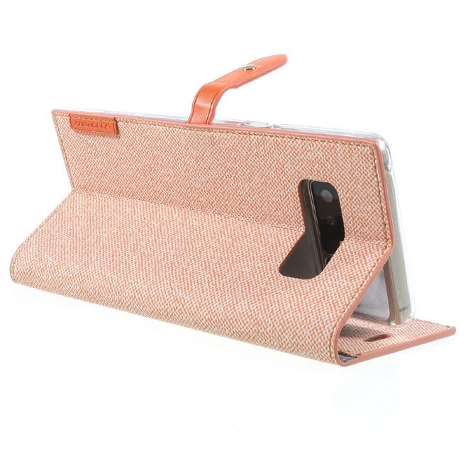 Goospery - Samsung Galaxy Note 8 Handy Case - Hülle aus Kunstleder - Milano Diary Series - orange