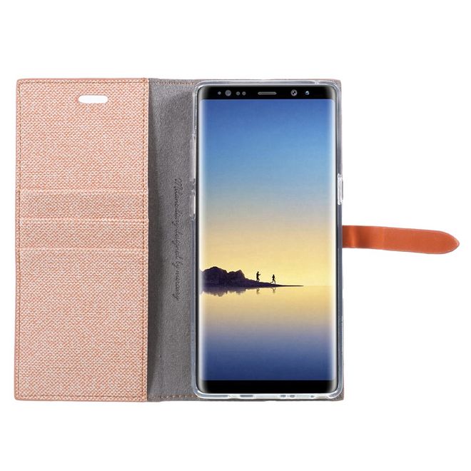 Goospery - Samsung Galaxy Note 8 Handy Case - Hülle aus Kunstleder - Milano Diary Series - orange