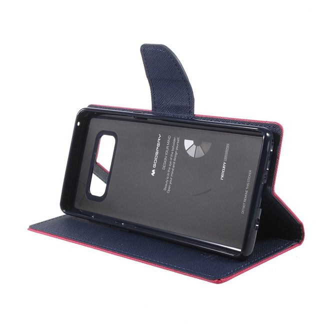 Goospery - Samsung Galaxy Note 8 Hülle - Handy Bookcover - Fancy Diary Series - pink/navy