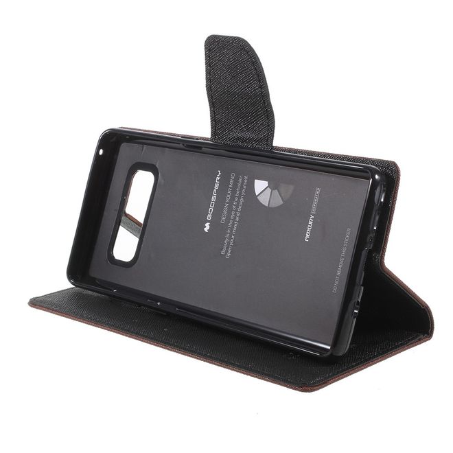 Goospery - Samsung Galaxy Note 8 Hülle - Handy Bookcover - Fancy Diary Series - braun/schwarz