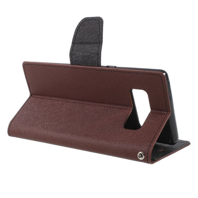 Goospery - Samsung Galaxy Note 8 Hülle - Handy Bookcover - Fancy Diary Series - braun/schwarz