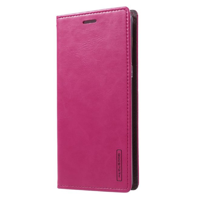 Goospery - Samsung Galaxy Note 8 Handyhülle - Case aus Leder - Bluemoon Flip Series - rosa