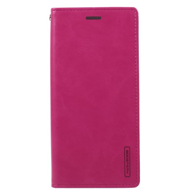 Goospery - Samsung Galaxy Note 8 Handyhülle - Case aus Leder - Bluemoon Flip Series - rosa