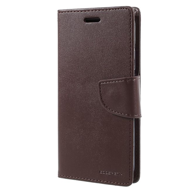 Goospery - Handyhülle für Samsung Galaxy Note 8 - Case aus Leder - Bravo Diary Series - braun