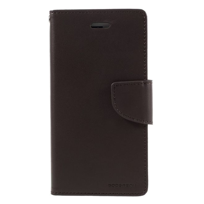 Goospery - Handyhülle für LG Q6 / Q6 Plus - Case aus Leder - Bravo Diary Series - braun