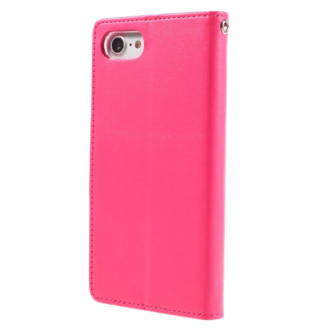 Goospery - Handyhülle für LG Q6 / Q6 Plus - Case aus Leder - Bravo Diary Series - pink