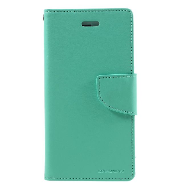 Goospery - Handyhülle für LG Q6 / Q6 Plus - Case aus Leder - Bravo Diary Series - mintgrün