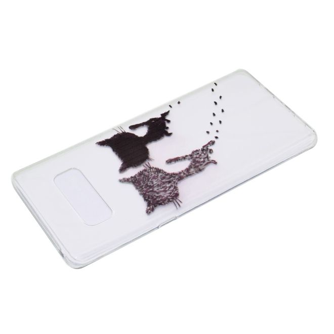 Samsung Galaxy Note 8 Handy Hülle - SoftTPU Softcase - zwei Katzen