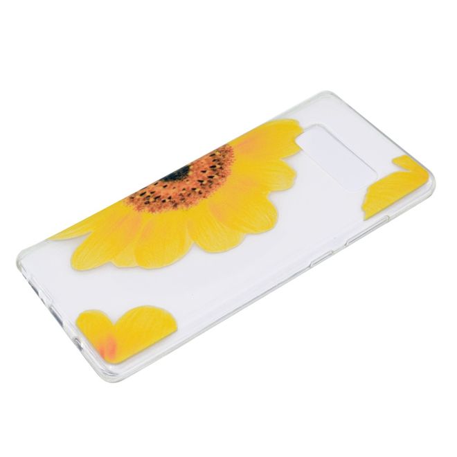 Samsung Galaxy Note 8 Handy Hülle - SoftTPU Softcase - gelbe Blumen