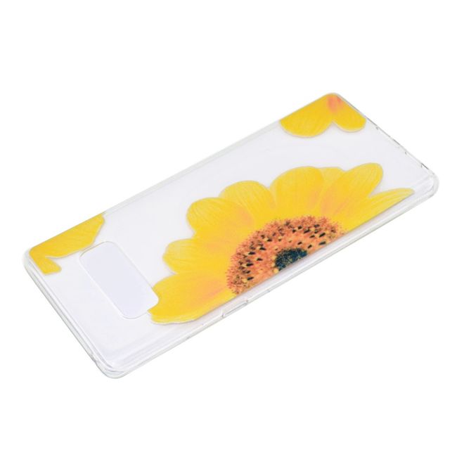 Samsung Galaxy Note 8 Handy Hülle - SoftTPU Softcase - gelbe Blumen