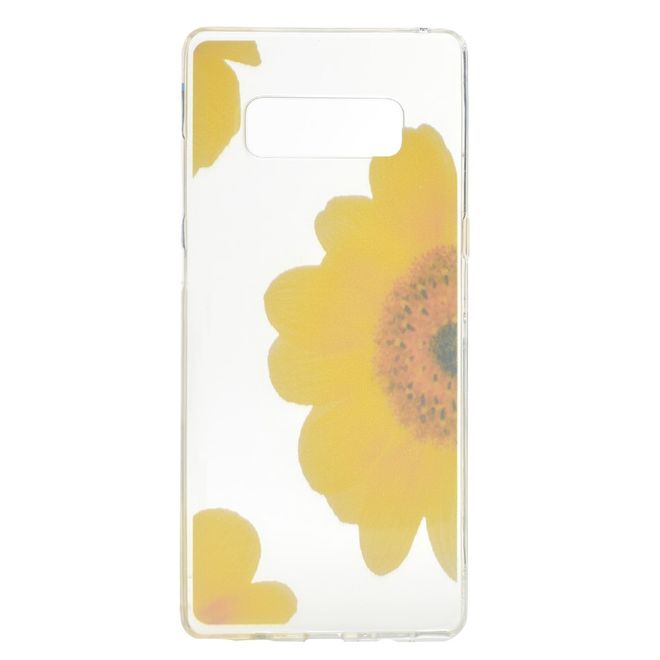Samsung Galaxy Note 8 Handy Hülle - SoftTPU Softcase - gelbe Blumen