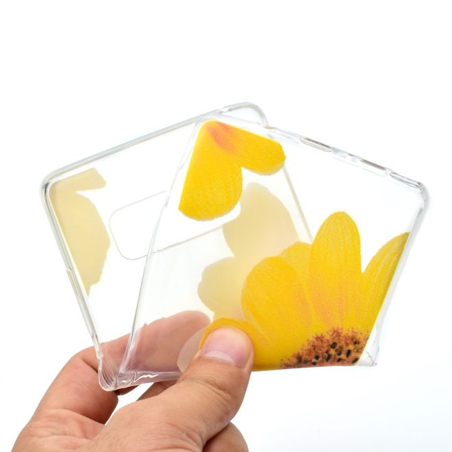 Samsung Galaxy Note 8 Handy Hülle - SoftTPU Softcase - gelbe Blumen