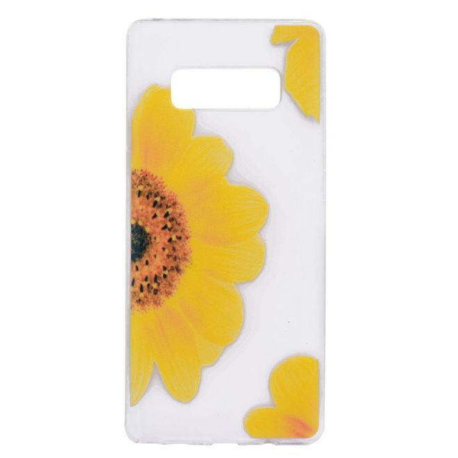 Samsung Galaxy Note 8 Handy Hülle - SoftTPU Softcase - gelbe Blumen