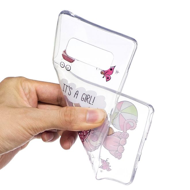 Samsung Galaxy Note 8 Case - Hülle aus elastischem TPU Plastik - süsses Kätzchen und Schmetterlinge