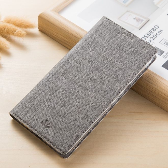 Vili Dmx - Sony Xperia XZ1 Hülle - Case aus Leder - Business Style - mit Standfunktion - grau