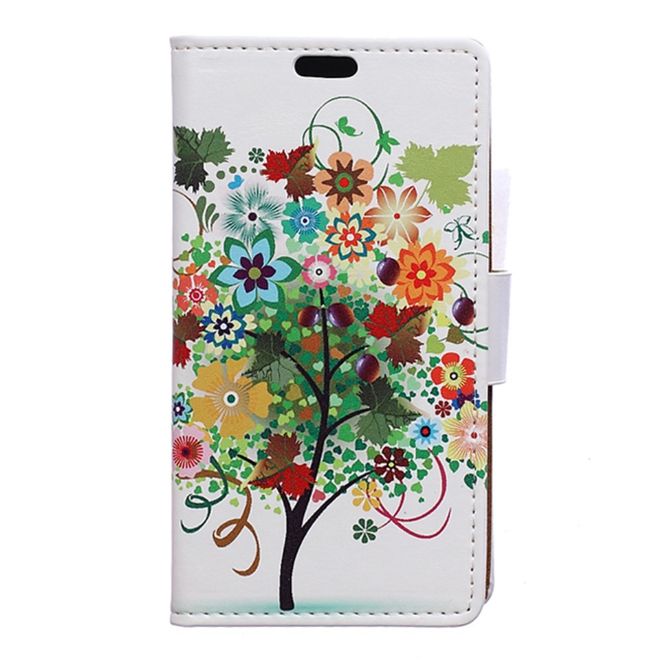 Étui LG V30 - Couverture en cuir - Motif floral coloré