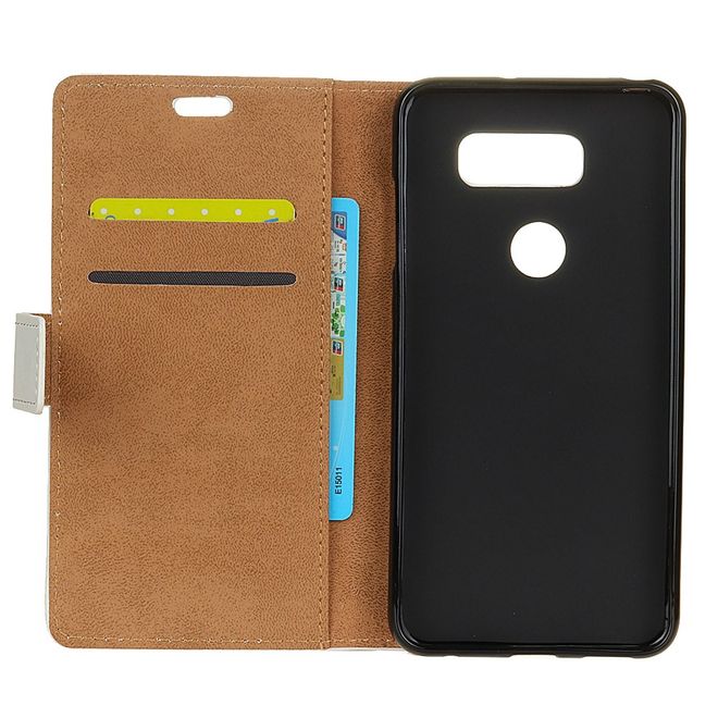 Étui LG V30 - Couverture en cuir - Deux petites chouettes sur une branche