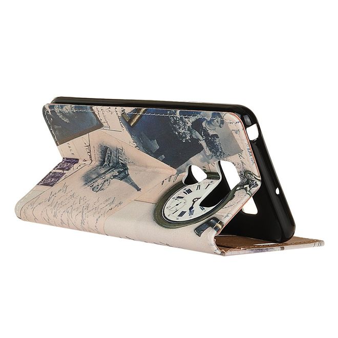 Étui LG V30 - Couverture en cuir - Tour Eiffel et stylo-plume