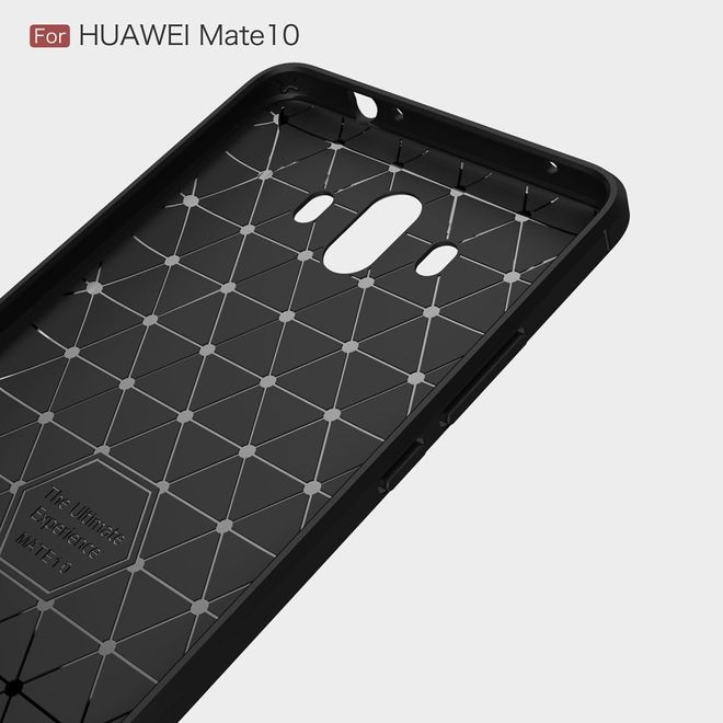Huawei Mate 10 Hülle - SoftTPU Softcase - robust - mit Carbon Muster - schwarz