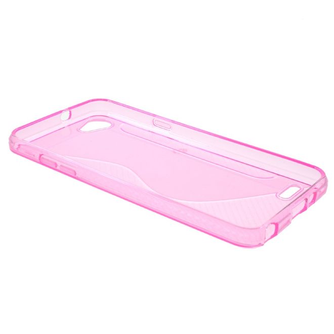 LG Q6 / Q6 Plus Handy Hülle - TPU Soft Case - S-Shape - pink