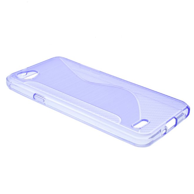 LG Q6 / Q6 Plus Handy Hülle - TPU Soft Case - S-Shape - purpur