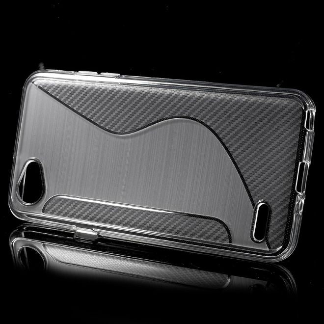 LG Q6 / Q6 Plus Handy Hülle - TPU Soft Case - S-Shape - transparent