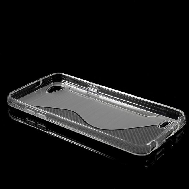 LG Q6 / Q6 Plus Handy Hülle - TPU Soft Case - S-Shape - transparent