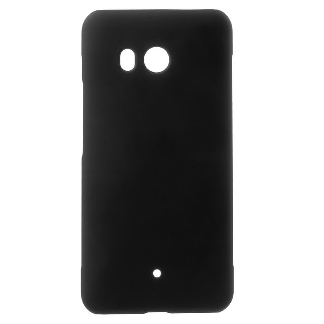 HTC U11 Handy Hülle - Case aus gummiertem Hartplastik - schwarz