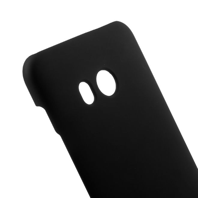 HTC U11 Handy Hülle - Case aus gummiertem Hartplastik - schwarz