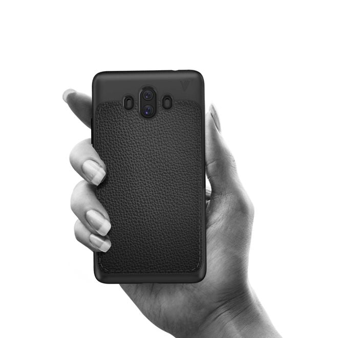 Ivso - Huawei Mate 10 Hülle - TPU Soft Case und Kunstleder - Gentry Series - schwarz