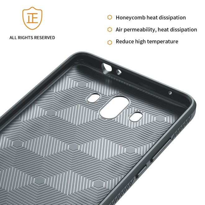 Ivso - Huawei Mate 10 Hülle - TPU Soft Case und Kunstleder - Gentry Series - grau