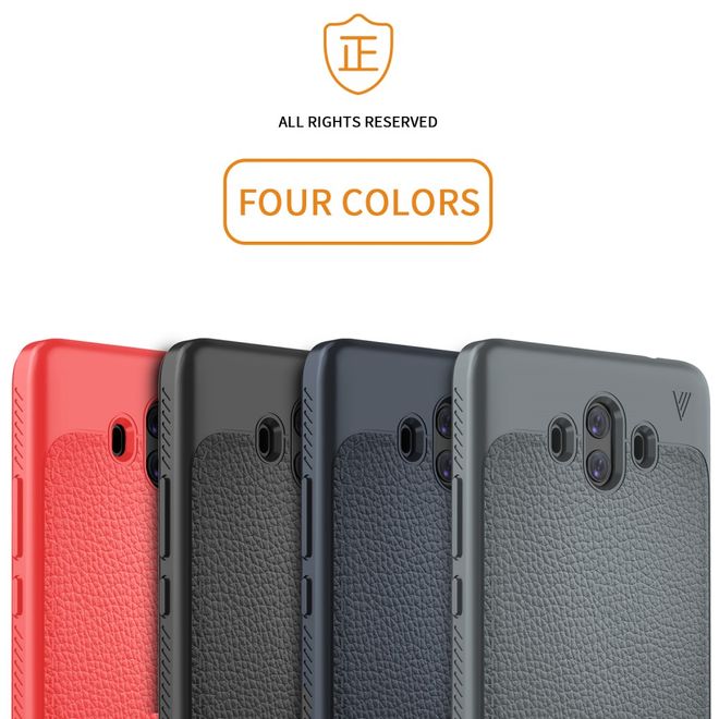 Ivso - Huawei Mate 10 Hülle - TPU Soft Case und Kunstleder - Gentry Series - rot