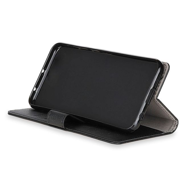 Huawei Mate 10 Handy Hülle - Magnetisches Case aus Leder - mit Standfunktion - schwarz