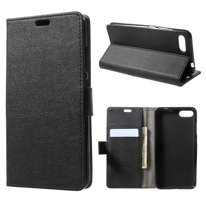 Asus Zenfone 4 Max / 4 Max Pro / 4 Max Plus  Hülle - Case aus Leder - schwarz