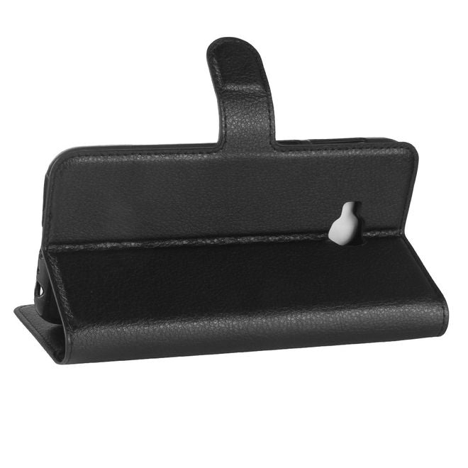 Asus Zenfone 4 Selfie Pro (ZD552KL) Hülle - Case aus Leder - mit Litchitextur und Standfunktion - schwarz