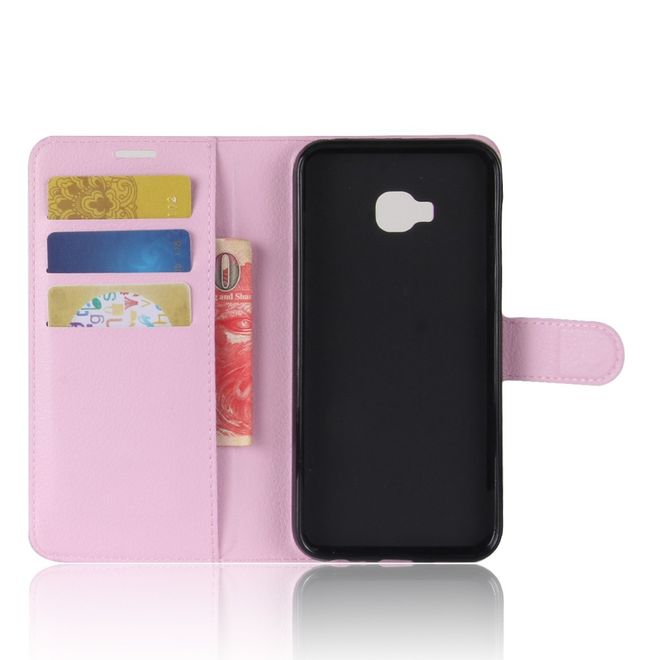 Asus Zenfone 4 Selfie Pro (ZD552KL) Hülle - Case aus Leder - mit Litchitextur und Standfunktion - pink