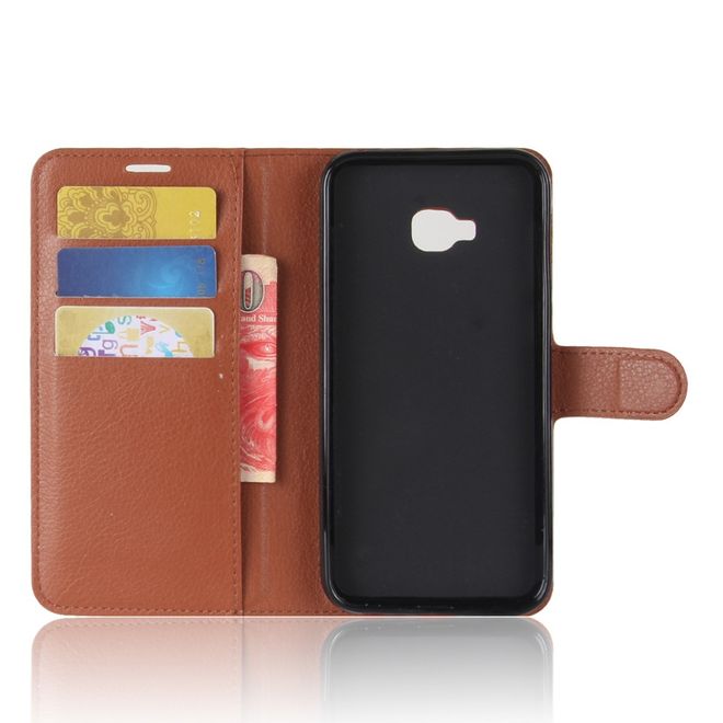 Asus Zenfone 4 Selfie Pro (ZD552KL) Hülle - Case aus Leder - mit Litchitextur und Standfunktion - braun